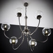 Candelabru modern linii elegante abajururi sticla 6xG9/60W Brilliante 2022 Jupiter